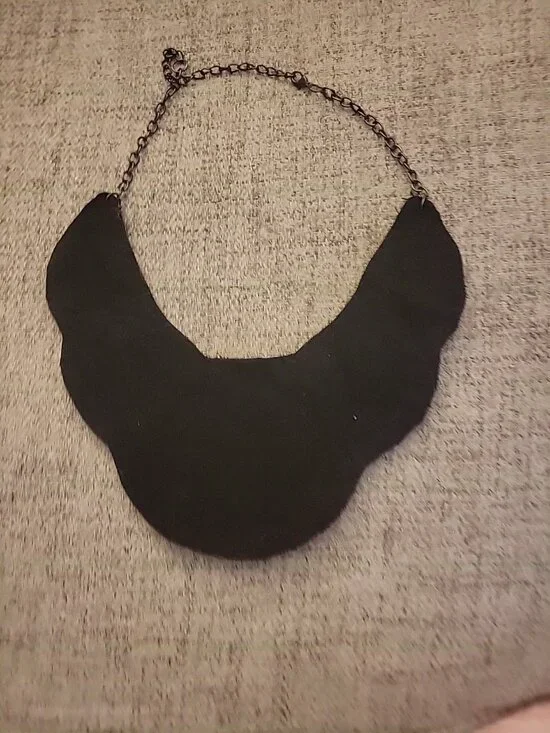 Ethnic Beaded Bib Collar Necklace Seedbeads Chains Sequins Handmade 80s - Picture 6 of 9